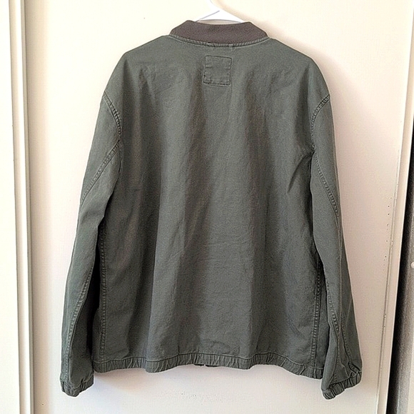 GAP Mens XL Zip Up Bomber Jacket Green Preppy Casual Contemporary Minimalist - Picture 6 of 8